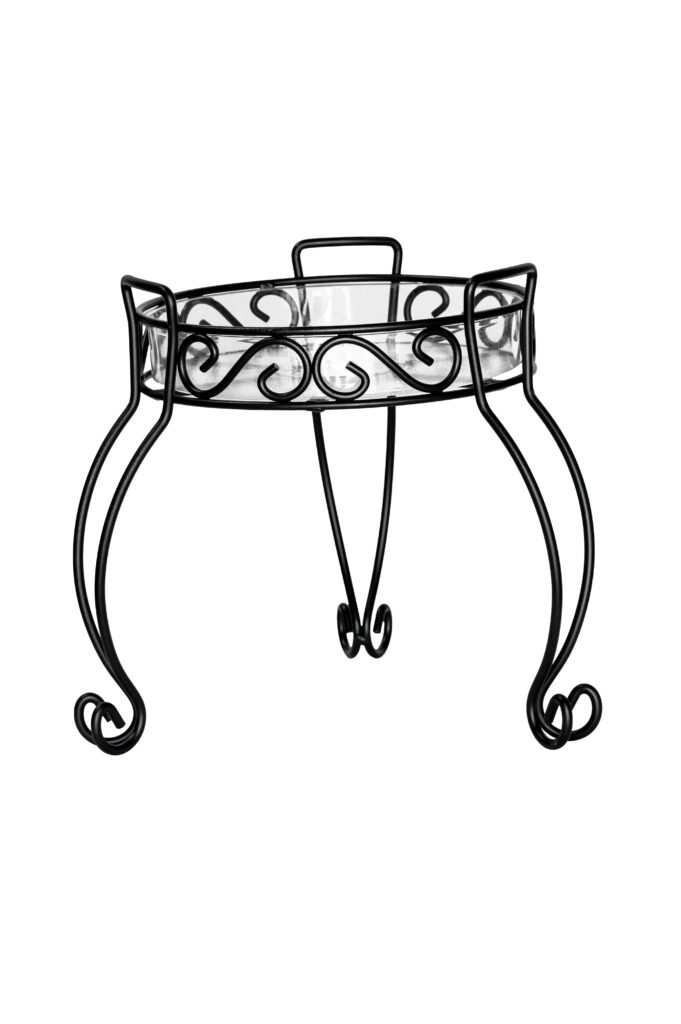 Deer Park Ironworks 13" Imperial Plant Stand w/ Tray - SET OF 2