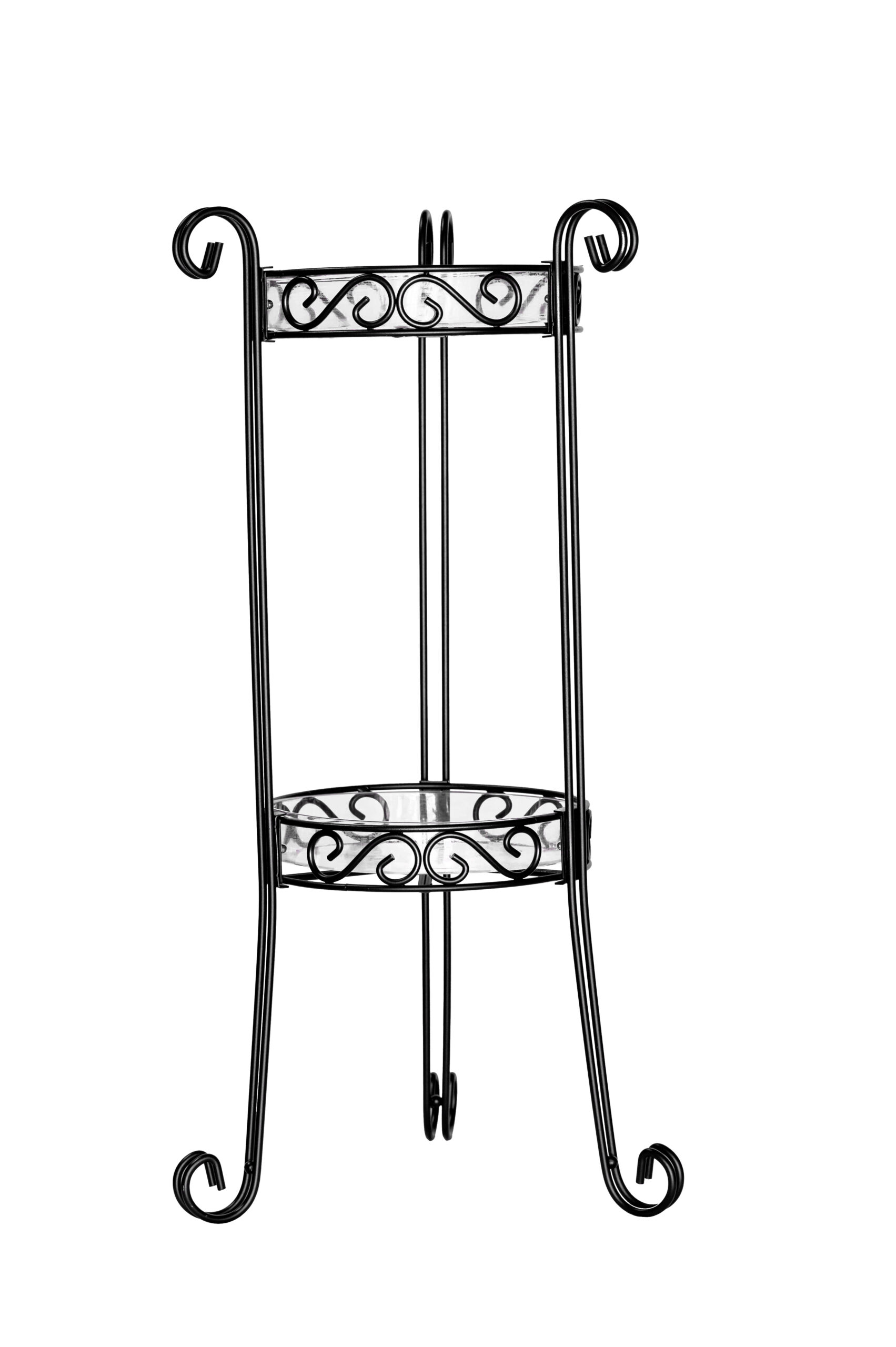 Deer Park Ironworks Imperial 2 Tier Plant Stand w/ Trays