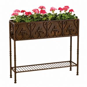 Deer Park Ironworks 35" Finial Planter w/ Tin Liner