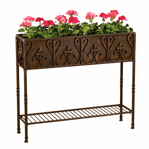 Deer Park Ironworks 35" Finial Planter w/ Tin Liner