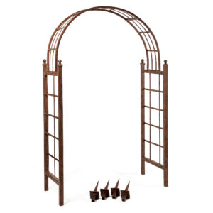 Deer Park Ironworks Lattice Arch w/ Ground Stks